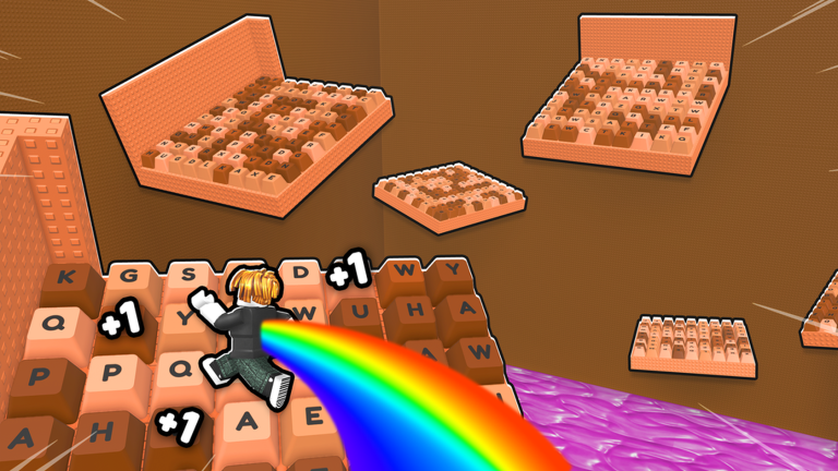 Candy and chocolate keyboard obstacle course in +1 Speed Keyboard Escape